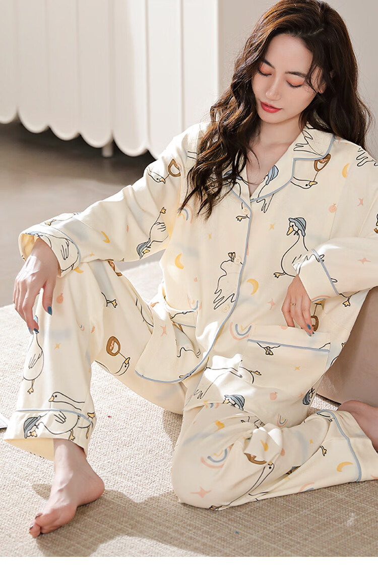 JOYNCLEON Maternity Wear Spring And Summer Nursing Pajamas, Postpartum Sleepwear, Loungewear, Soft And Comfortable, XL Jyz171065 10