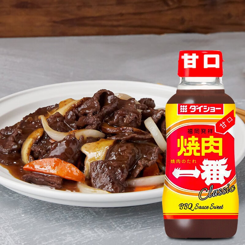 大逸昌日本进口 一番甘口烤肉酱蘸料240g 甜口烤肉汁 烧烤腌制调味酱料 