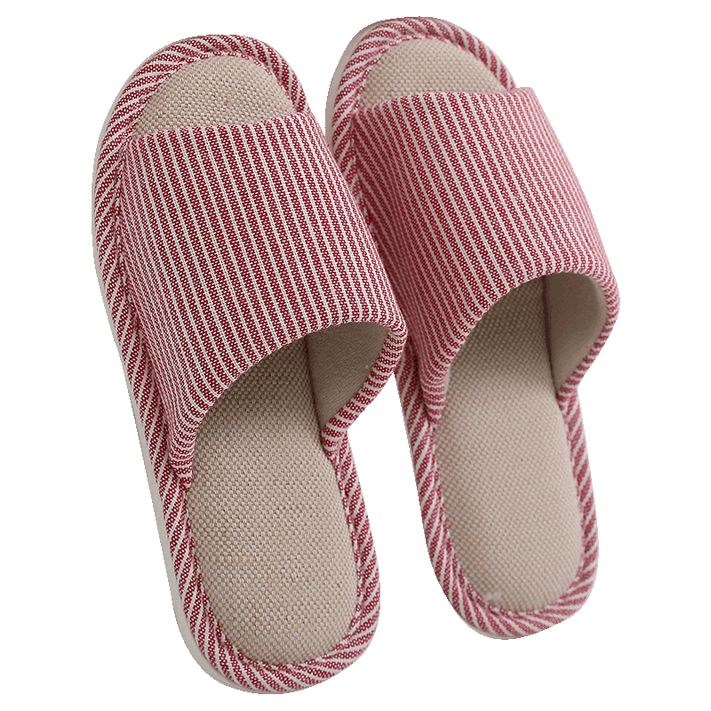 GUOLUOFEI Linen Slippers for Men, Spring And Autumn Indoor Home Use Floor Slippers for Couples, Light Gray 2021, Size 40-41