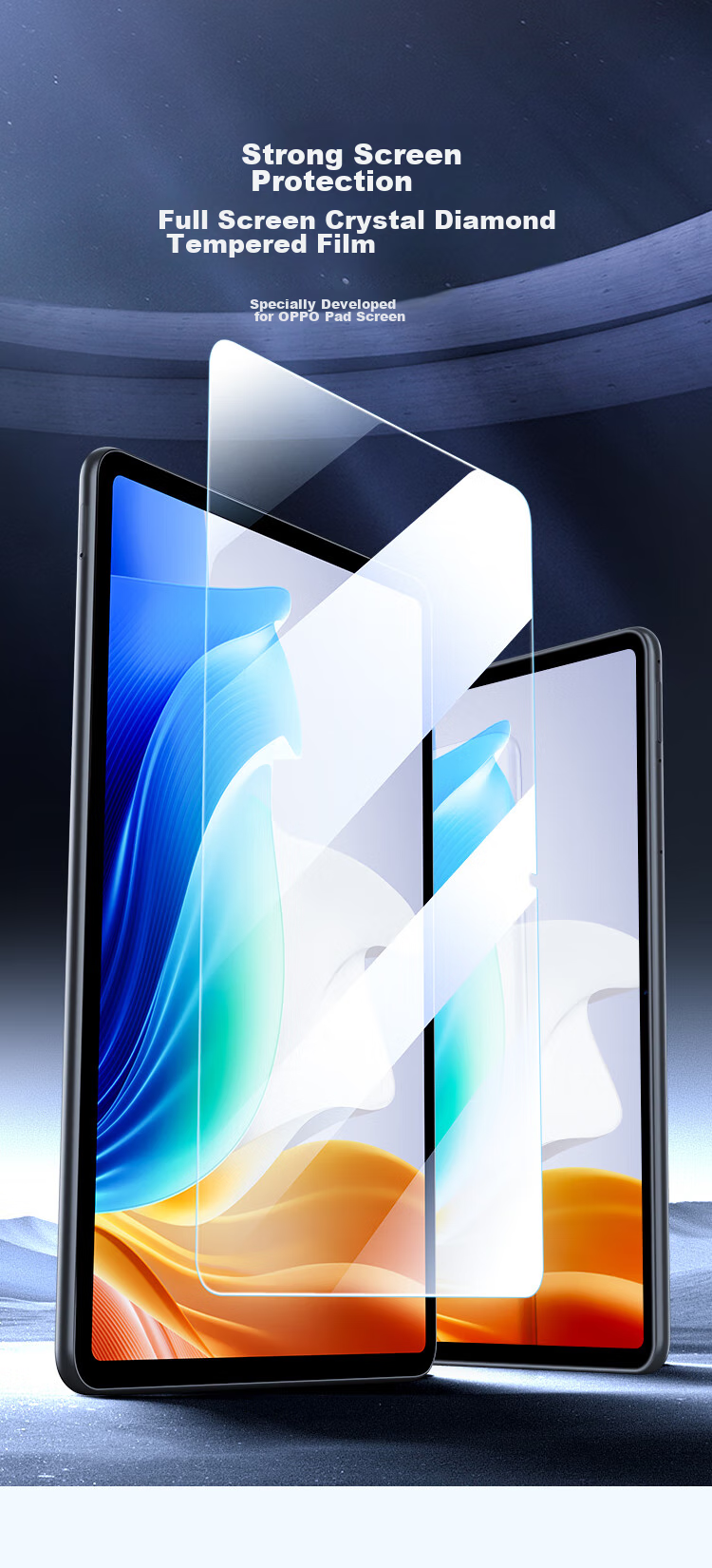 BIAZE Tempered Glass Screen Protector for OPPO Pad Air2 2024 Model, 11.4-Inch Tablet Computer, HD Clear Anti-Scratch Anti-Abrasive Full Coverage Film PM212-HD 1