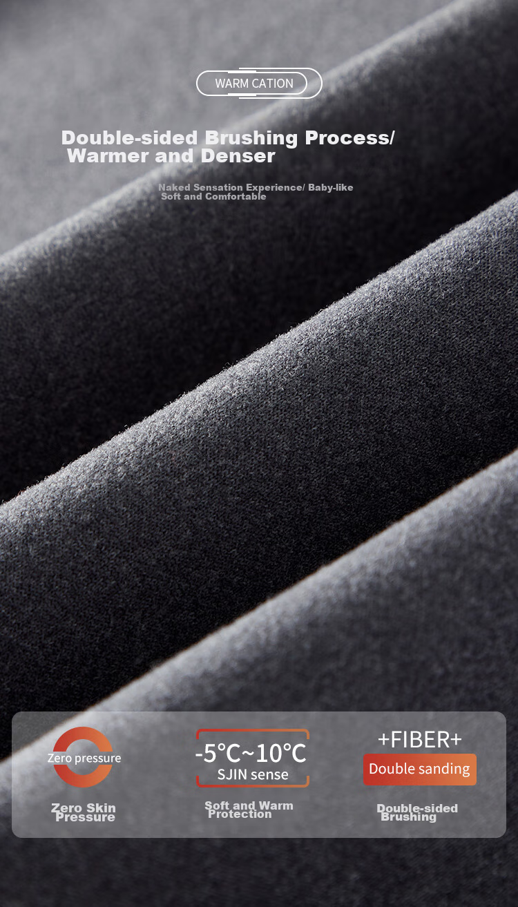 Hengyuanxiang Men's Thermal Underwear, Cotton Long Johns with Cashmere And Silk, Antibacterial Autumn And Winter Warm Pants, Men's Base Layer Pants, Gray And Blue 6