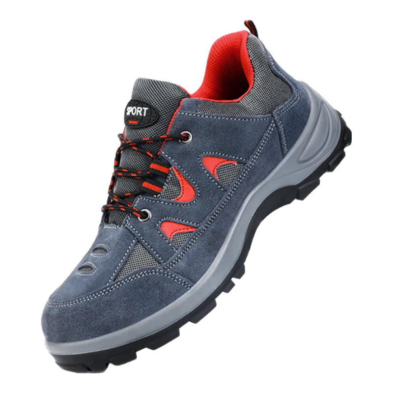 JUNBU Safety Shoes for Men, Steel Toe Cap, Puncture-Resistant, Breathable, Wear-Resistant, Construction Site Work Safety Functional Shoes 3020-1 Size 38
