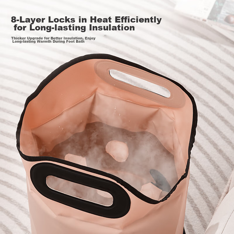 Chuxin Foldable Foot Soaking Bucket, Autumn And Winter Health Foot Bath Tub [Safe And Odorless], Over-Knee Deep Bucket, Foot Soaking Bag, Thickened Insulated Portable Foot Bath Basin for Wome
