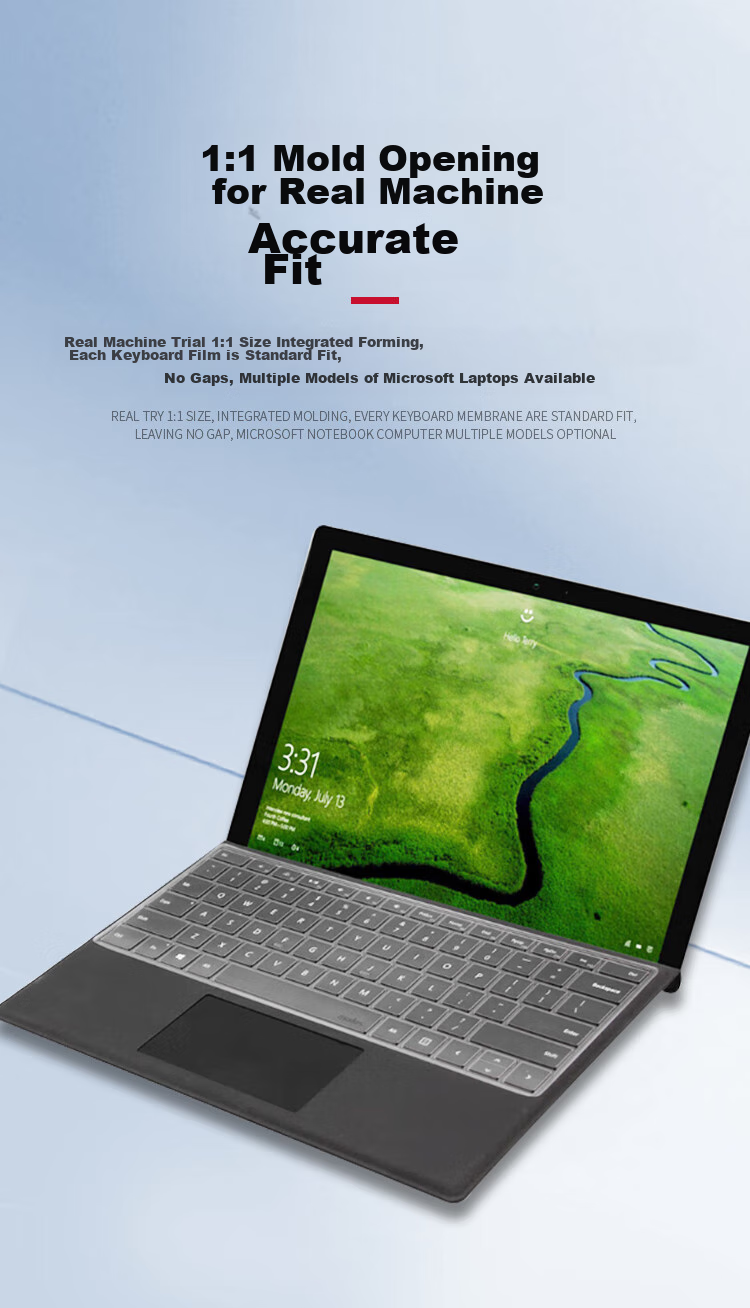 JPLAYER Keyboard Protector for Microsoft Surface Laptop 5/Laptop 4/Laptop 3, Ultra-Thin Invisible Film, High Transparency, Waterproof And Stain-Resistant 9