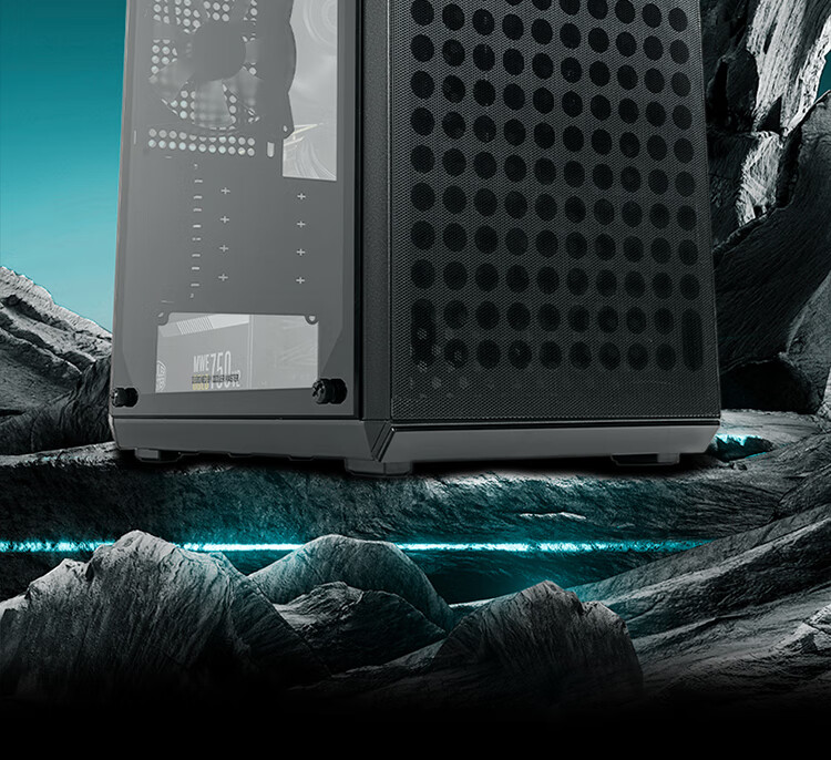 CoolerMaster Q300L V2 Black MATX Small Computer Case, Supports 240mm Radiator Water Cooling, Steel And Glass Side Panel, USB 3.2 Type-C 2