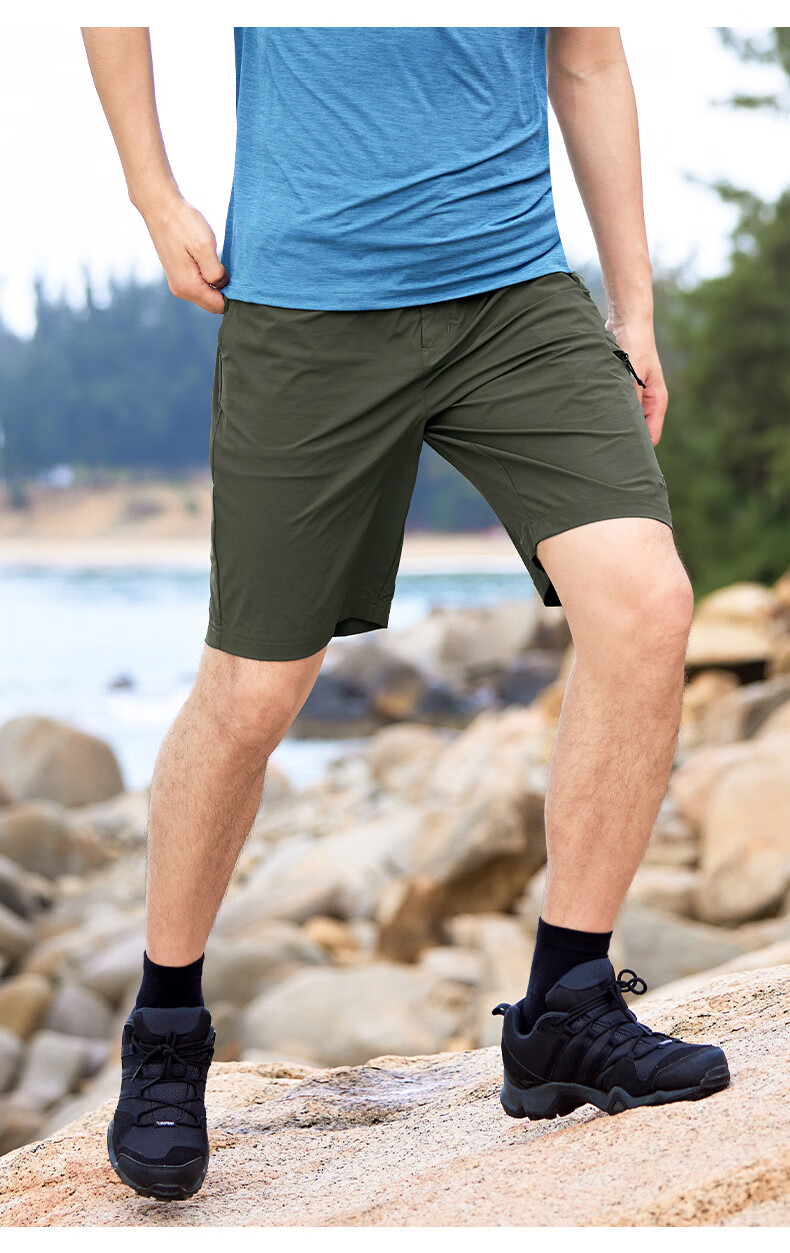 Pioneer Camp Quick-Dry Men's Summer Outdoor Water-Repellent Loose Fit Stretch Sports Casual Cargo Shorts 17