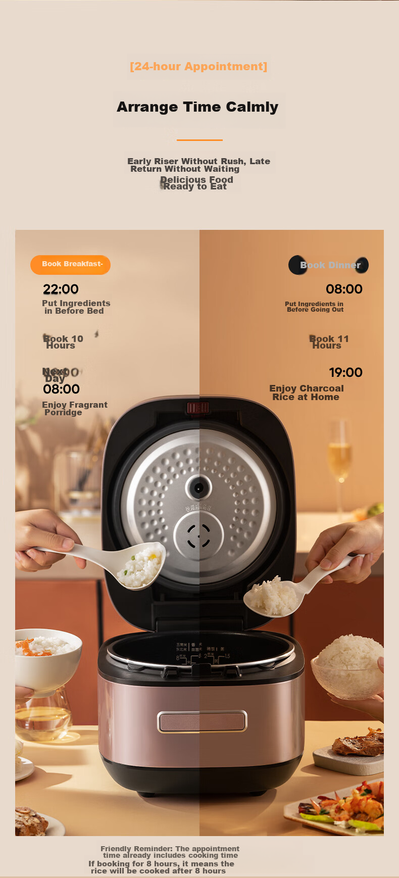 Midea Titanium-Free Fluorine-Resistant Celadon Pot Thickened Rice Cooker Petal IH Series Smart Electromagnetic Heating Household Electric Rice Cooker for Cooking Rice And Porridge [Same As Offline Model] CFB4097H 16