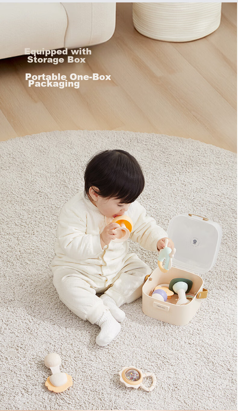 YEEHOO Newborn Welcome Gift, 0-1 Year Old Baby Toys, Comforting Dolls, Rattle, Full Moon Gift Box for Infants, High-End Thousand-Yuan Gift Set 16
