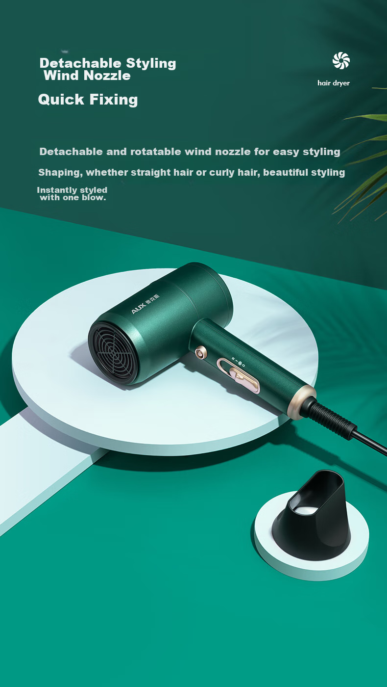 AUX Hair Dryer for Home Use with Negative Ions, Blue Light Hair Protection, High-Power Fast-Drying Constant Temperature Hair Care Blower, 1800W High-Wattage Electric Hair Dryer, Dazzling Purple 8