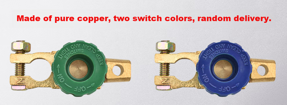 QL Car Battery Disconnect Switch, Anti-Leakage, Low Battery, Brass Terminal Post, 16-17mm 1