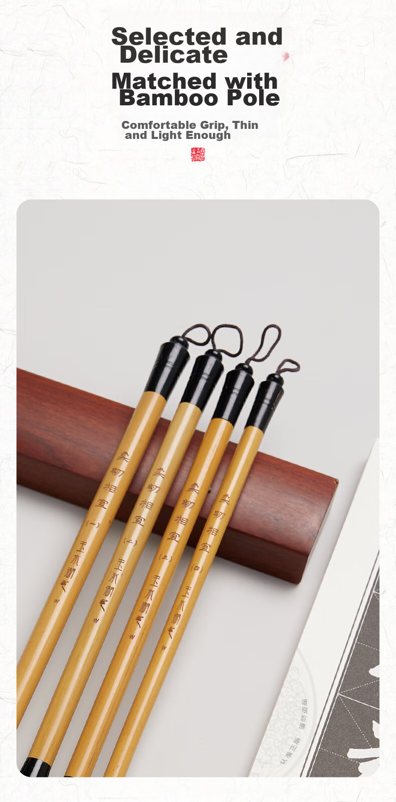Yushuihu Flexible And Suitable Two-Wolf Sheep Mixed Hair Brush Calligraphy for Beginners, Specialized for Regular Script, Running Script, Clerical Script, Seal Script, Elementary School Students' Beginner Writing Practice, Chinese Painting, And Large/Medium/Small Regular Script Medium Size 9