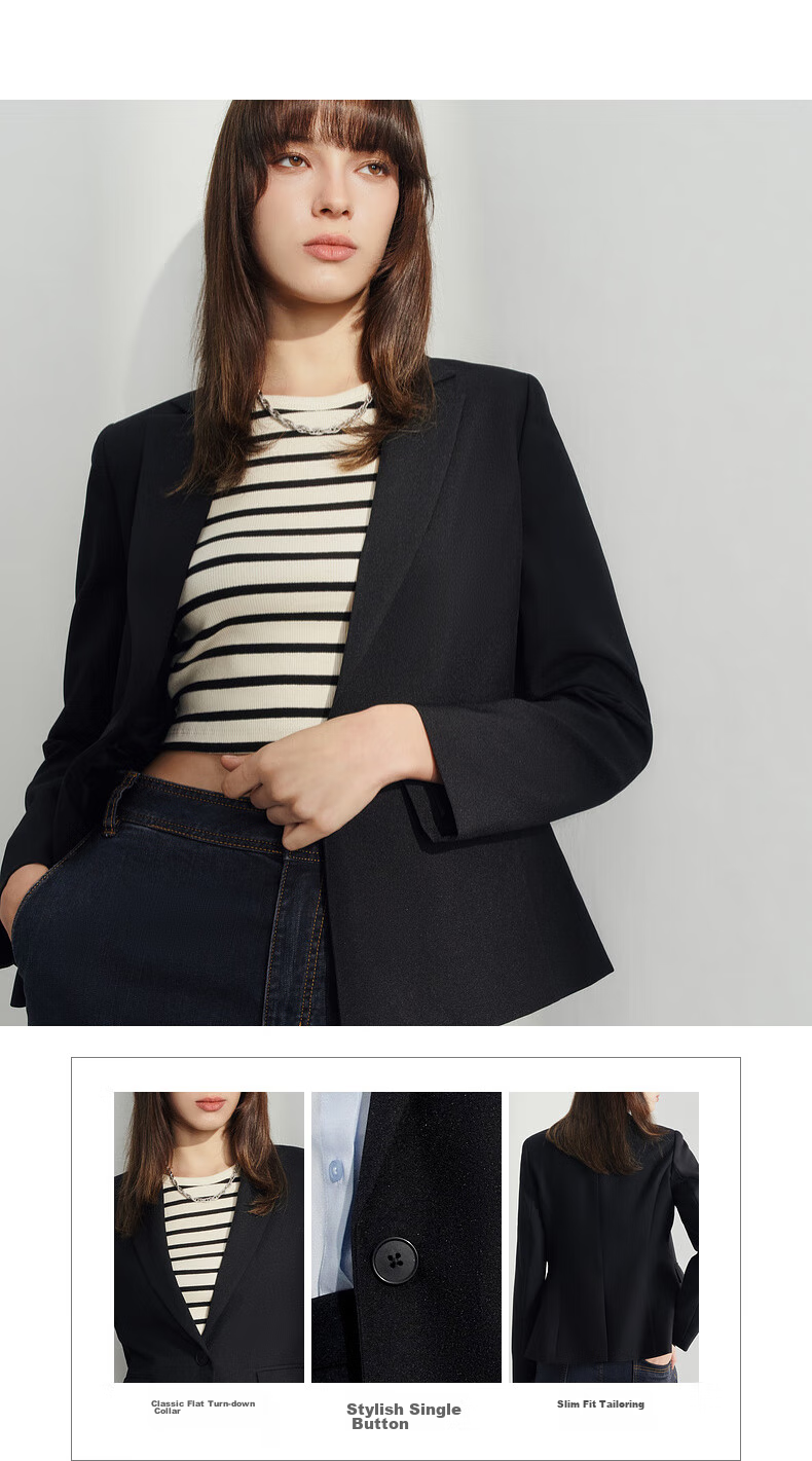 G2000 [Machine Washable/WRinkle-Resistant] Women's Clothing, Same Style As in Department Stores, Autumn And Winter Business Commute Slim-Fit Formal Suit Jacket 3