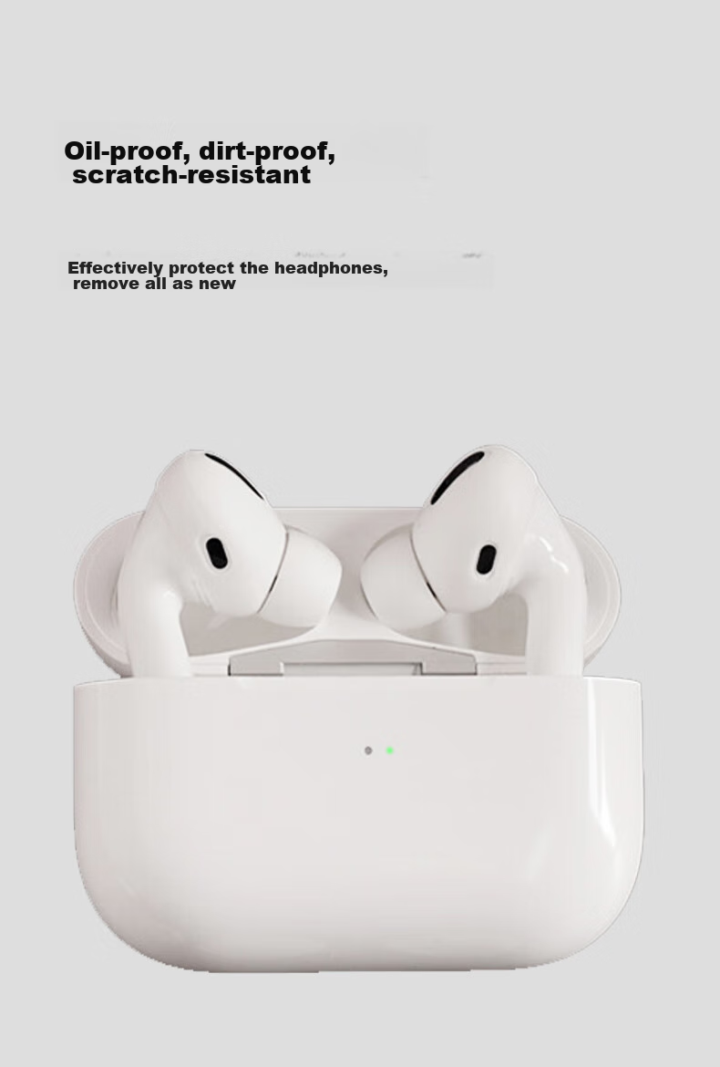 Masentek ES12 Earbud Case Protective Cover Compatible with AirPods Pro 1/2 Bluetooth Earphones for Apple 34/35/36/37 Series, Silicone Anti-Slip Anti-Drop Accessory, 2 Pairs 6