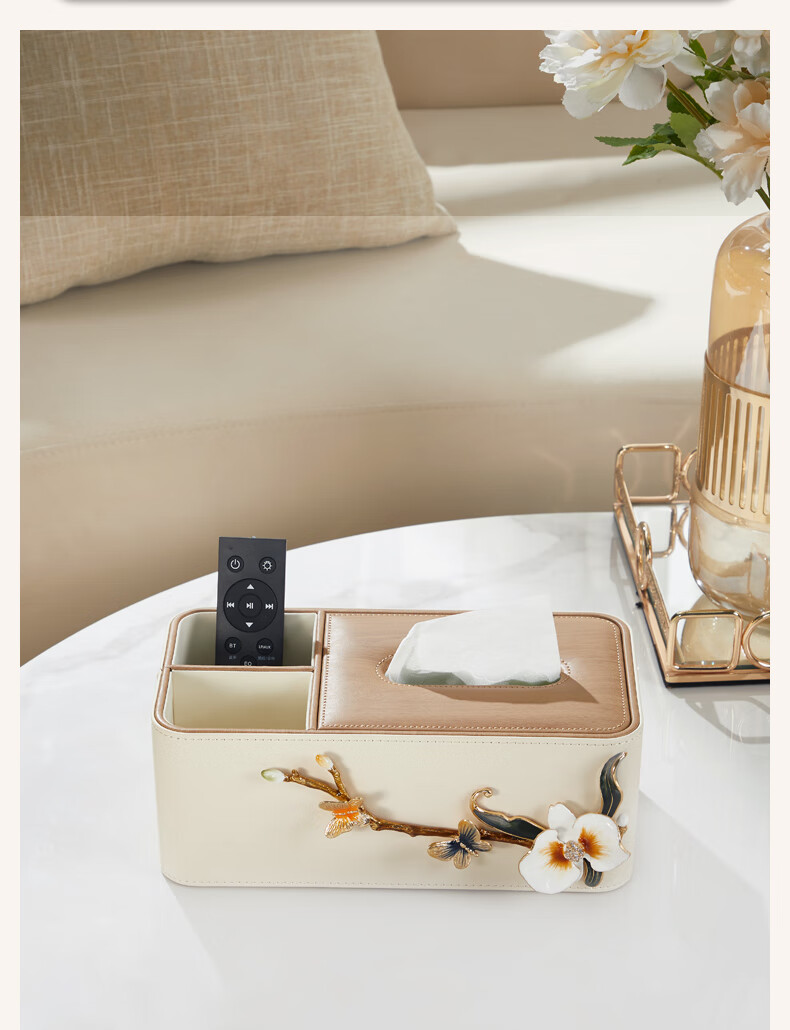 Nuoshiman Luxury Tissue Box, Living Room High-End Coffee Table Decoration, Multifunctional Storage, Housewarming Gift for Moving 8