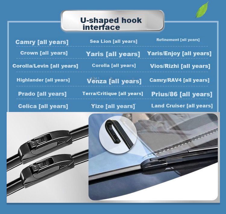 Aoye Windshield Wipers for Toyota Corolla 2019-2022 Models/Levin 2019-2026, Frameless Design, 1 Pair, 28" + 14" 12