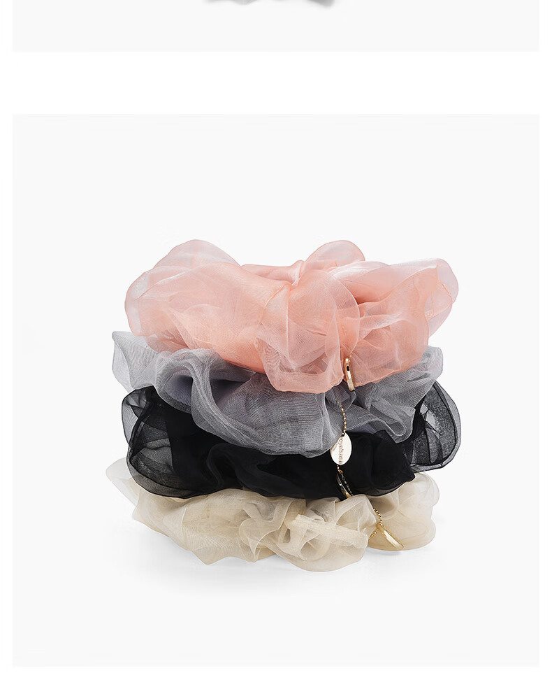 Royal Sasa Goddess Festival Gift Hair Accessory Premium Large Scrunchie Elegant Mesh Ponytail Hair Tie Hairband 13