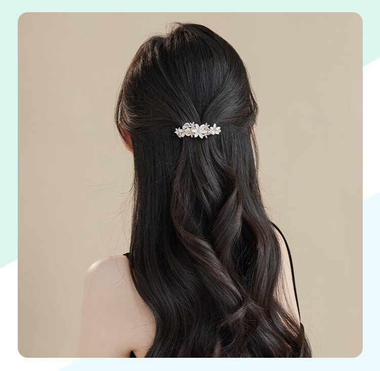 CHIMERA Elegant Hair Claw Clip with Flower And Shark Design, Luxurious Hair Clip for Back of Head, Bun Maker, Mid-Autumn Festival Gift for Wome 26