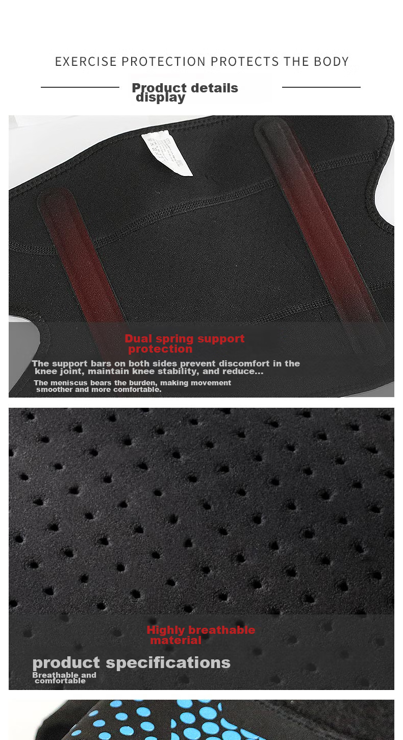 LP Knee Brace for Sports, Fitness, Basketball, Running, Badminton, Women's Hiking, Knee Joint Protection CT72 One Size Fits All Red 5
