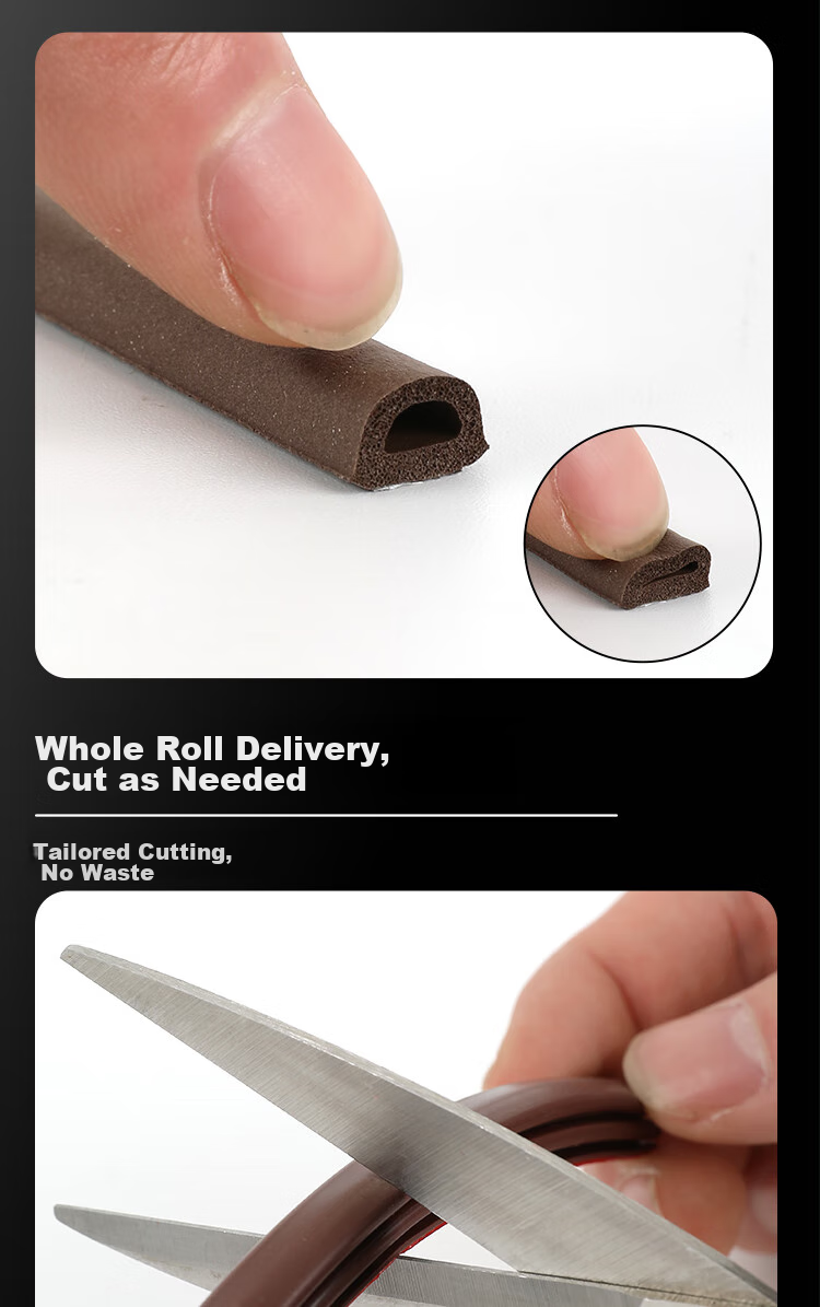 CIAYLERN Door Gap Sealing Strip, Windproof Soundproof Window, Anti-Theft Door Gap Frame Sticker, Sealing Anti-Leak Windproof House Door Stopper Rubber Strip 5
