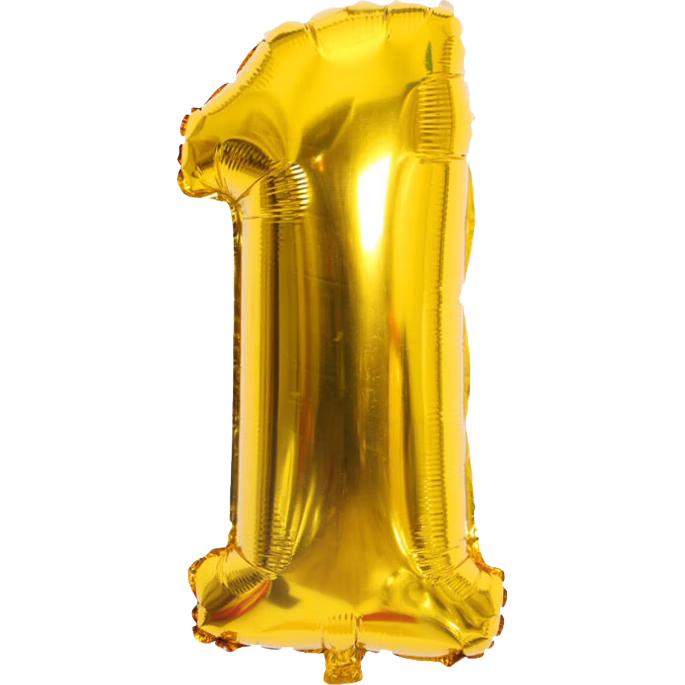 Jiayan 16-Inch Digital Balloons, Birthday Scene Decoration, Anniversary And First Birthday Decorative Balloons, 5 Pieces [0-4]