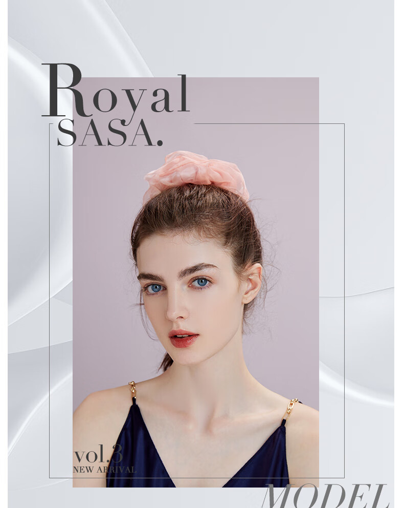 Royal Sasa Goddess Festival Gift Hair Accessory Premium Large Scrunchie Elegant Mesh Ponytail Hair Tie Hairband 1