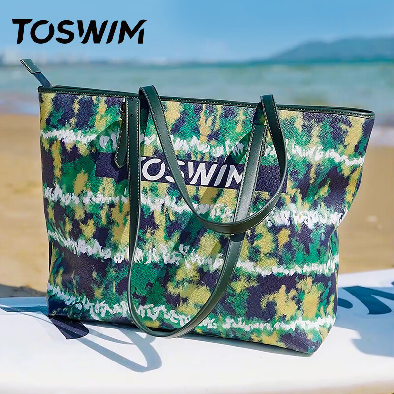 TOSWIM Swimming Bag, Dry And Wet Separation, Waterproof Storage Backpack, Fitness Sports Shoulder Bag, Green Laze Zhuyu