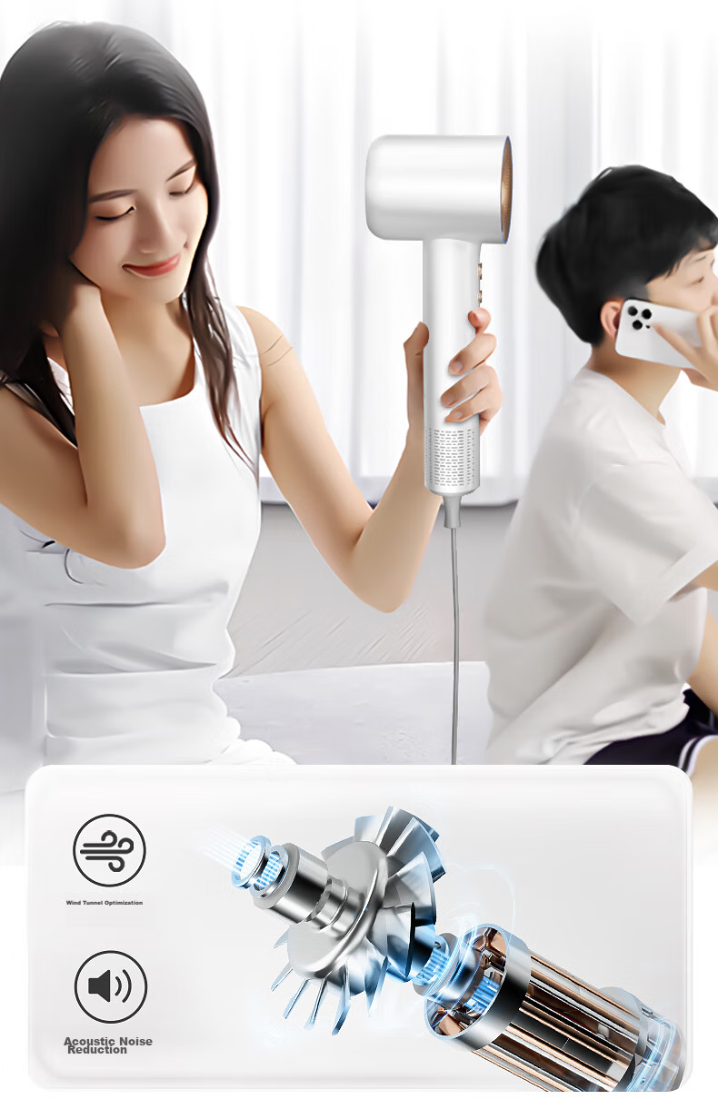 AUX High-Speed Hair Dryer, 800W, Low Power for Dormitory Use, Essential for College Students, Hair Protection with Negative Ions, 1200W Or Less, Bladeless, Powerful Airflow, Quick-Drying Electric Hair Dryer 25
