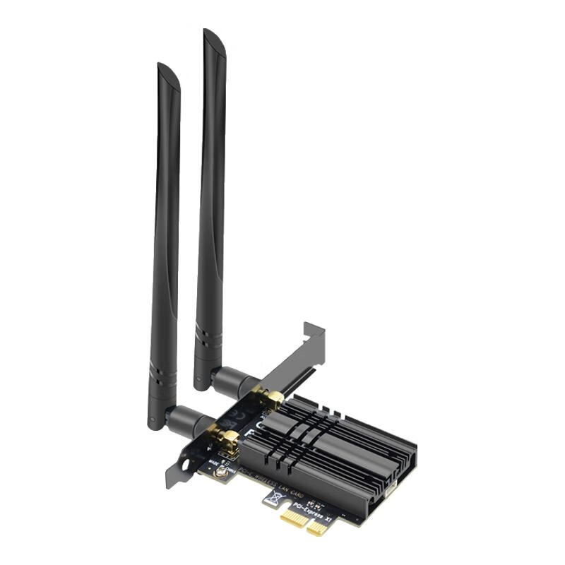 EB-LINK Intel AX200 Chip PCI-E Wireless Network Card, Bluetooth 5.2, Desktop Computer Built-In WiFi 6 Dual-Band 3000M Gigabit Network Card, PCIE Gaming Desktop Network Card