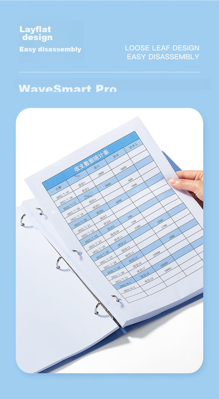 COMIX 1.5-Inch 3-Hole O-Ring Binder/Document Folder A4 Black TC530AB 5