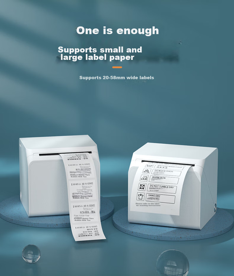 HPRT T260L Label Printer, Compact Portable Bluetooth Thermal Price Tag Barcode Label Paper Printer, Food And Bubble Tea Shop Self-Adhesive Sticker Commercial Label Machine 6