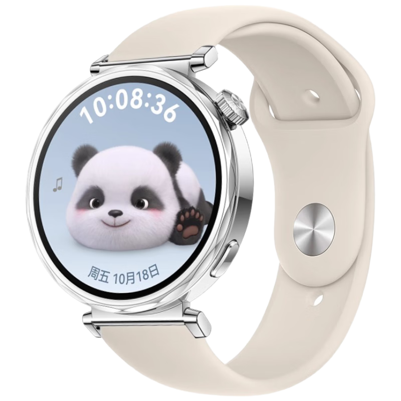 Iboann Compatible Silicone Watch Strap with Reverse Buckle for Huawei GT5/GT6, Watch Band for GT6 And GT4, Rubber Women's Style 41/42mm Dial Wristband, Ladies' Personalized Waterproof Replacement Accessory