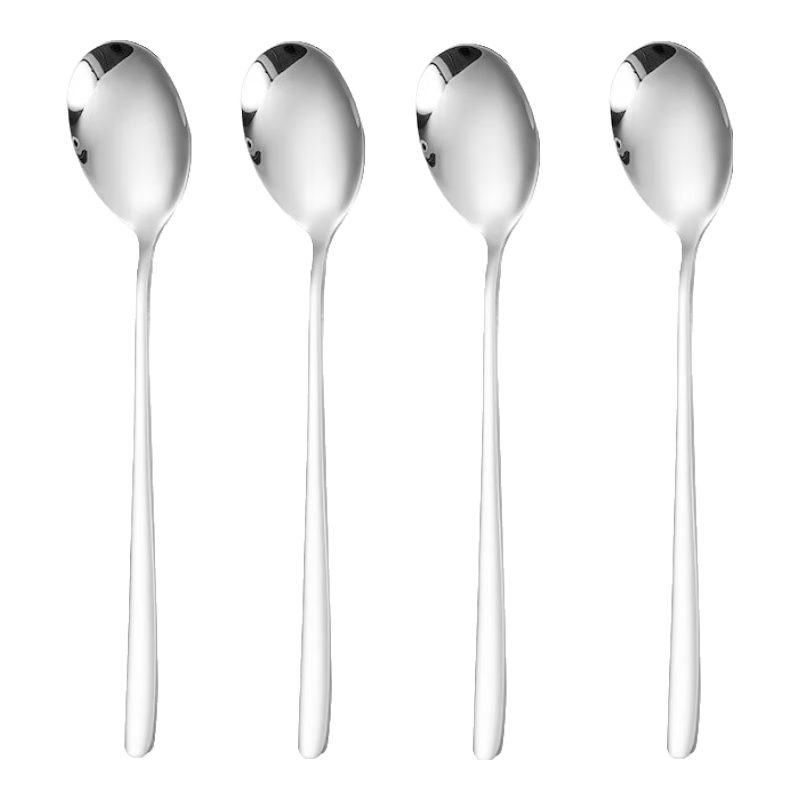 Shihua 316L Stainless Steel Soup Spoons, Extra Large Thick Serving Spoons, Rice Spoons, Soup Spoons, Tablespoons, 4-Piece Set