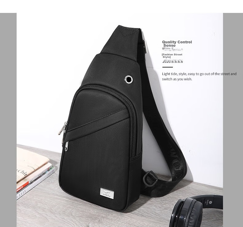 SEPTWOLVES Men's Crossbody Bag, Chest Pack, Shoulder Bag, Portable Backpack for Commuting, Phone Pouch, Trendy Casual Sports Travel Bag 6
