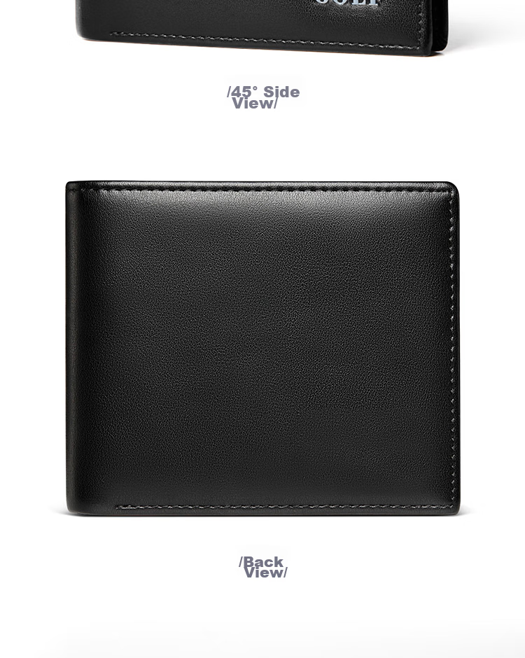 GOLF Men's Wallet, Durable Microfiber with Top-Grain Leather Card Holder And Coin Purse, Short Wallet Gift Box, Present for Boyfriend 15