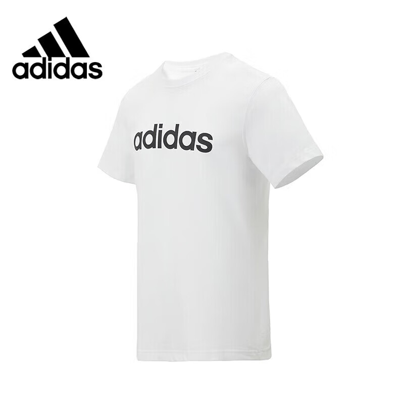 Adidas Short-Sleeve T-Shirt for Men, Round Neck Undershirt, Casual Versatile Top, Men's Clothing, Size 2XL