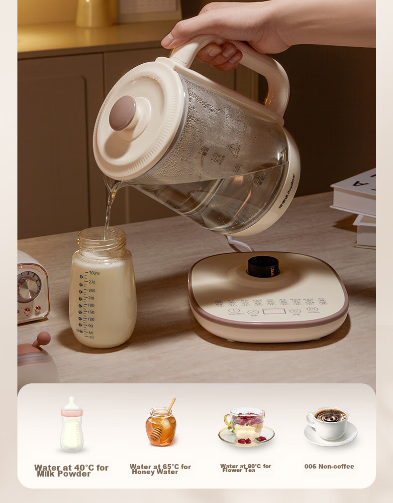 Royalstar Pure Titanium Health Kettle Constant Temperature Electric Water Boiler Office Home Tea Kettle Fully Automatic Insulated Integrated Flower Tea Kettle Latest Model YSH8086(Ti) 13