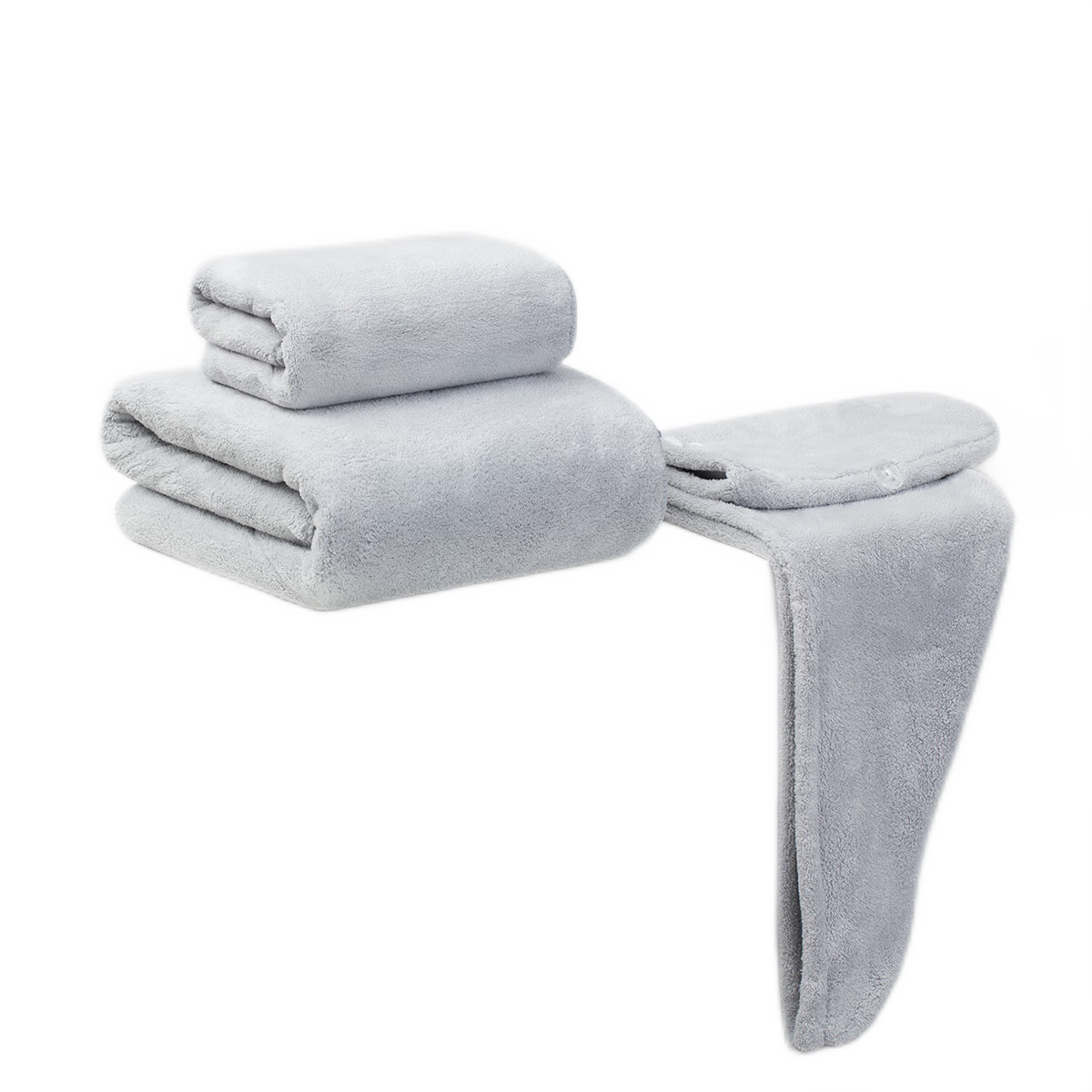 GGT Japanese Towel, Bath Towel, Hair Drying Cap Three-Piece Set for Men And Women, Bathing Adult Quick-Drying Home Use Absorbent Thin Ink