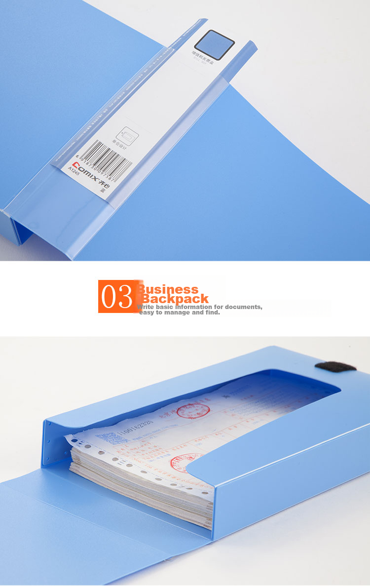 COMIX Value Added Tax Invoice Box/bill Holder/document Box A1245 Blue 4