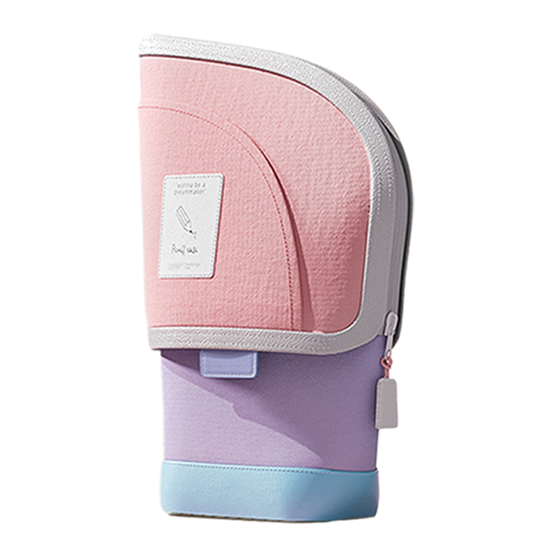 Jianqiaoshu Expandable Standing Pencil Case Large Capacity Pencil Box High Aesthetic Value for Girls Study Stationery Box Middle School Children's Day Gift Multifunctional Pencil Holder Storage Box Loco Cocoa Pink