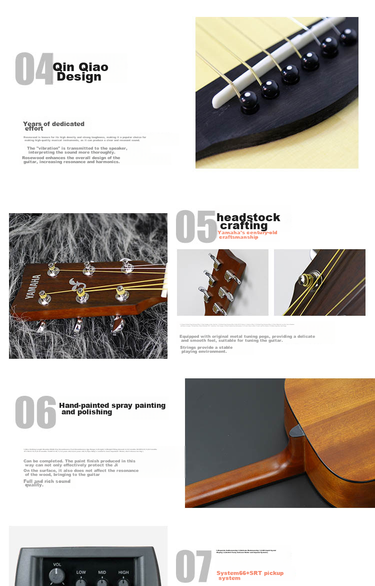 YAMAHA FG800MC Acoustic Solid Wood Top Beginner Folk Guitar Cutaway 41-inch Natural Wood Color 14