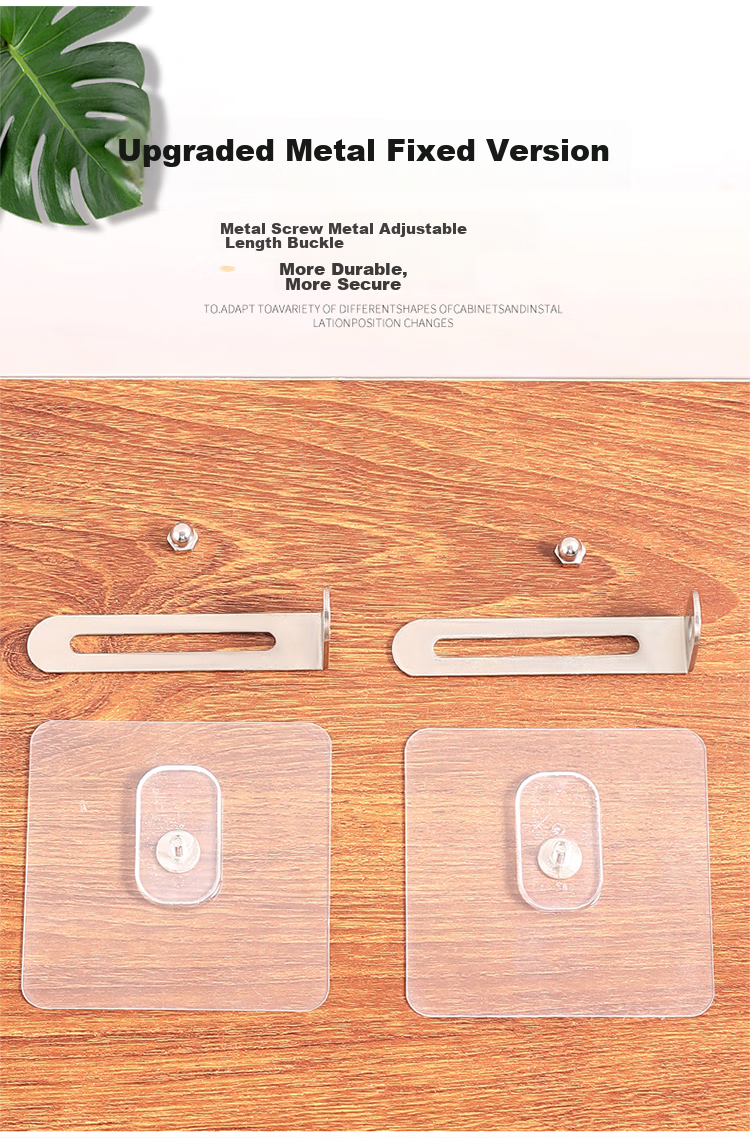 Chaoji Jia Pin Anti-Tipping Device, No Drilling Required, Bookshelf Cabinet Anti-Fall Shoe Cabinet Wardrobe Fixer, Metal Screws Wall-Mounted 3