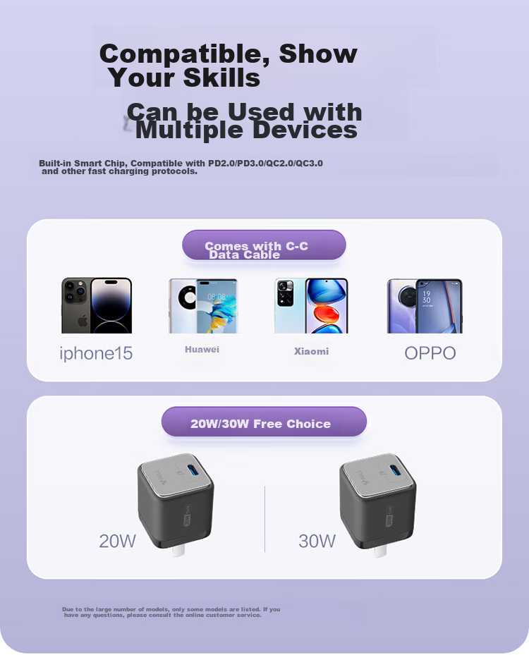 BULL GaN 20W Charger, Apple 18/17/16 PD Fast Charging Head, Auto Shut-Off When Fully Charged, Suitable for IPhone 14/13 Pro Max, [20W GaN] Pebble Gray 11