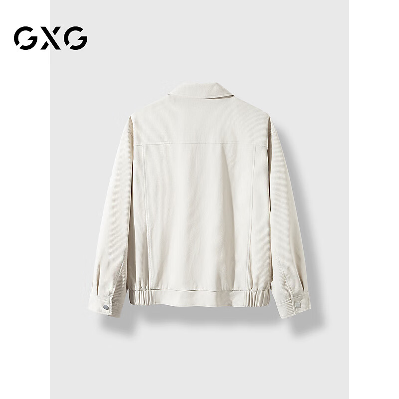 GXG Men's Clothing, 2024 Autumn Casual Loose Jacket for Men, Beige, 180/XL