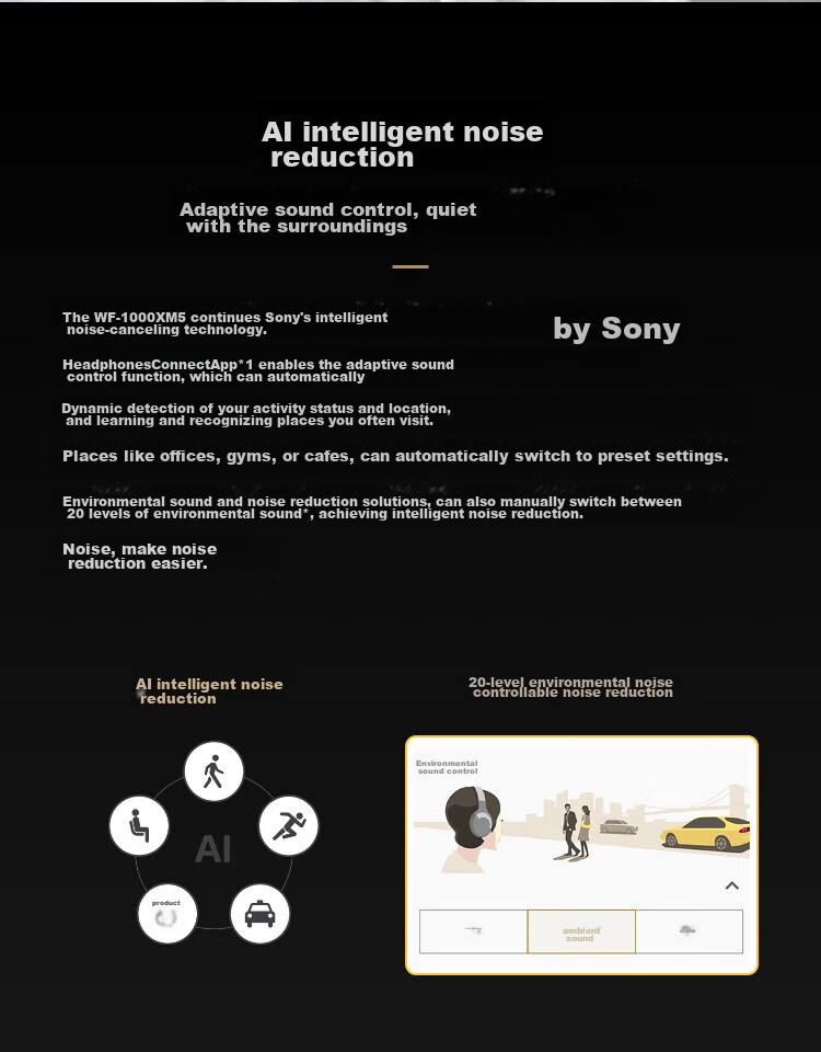 SONY WF-1000XM5 True Wireless Bluetooth Noise-Cancelling Earbuds, New Generation Noise-Cancelling Earbuds, Intelligent AI, Bluetooth 5.3, Platinum Silver, Double 11 Shopping Recommendatio 8