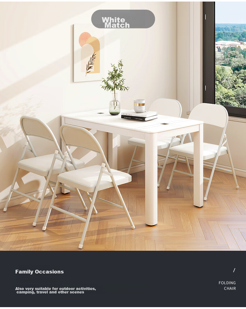 Fanshe Folding Office Chair, Breathable, Conference Training Chair, Simple Writing And Negotiation Reception Chair with Backrest for Home Use 6