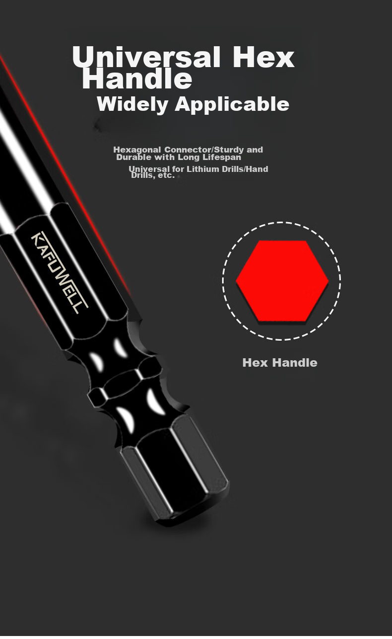 Kafuweier 3-Piece Diamond Tile Drill Bit Set, Glass And Ceramic Hole Cutter, Hexagonal Shank, 6-8 AI4615 8