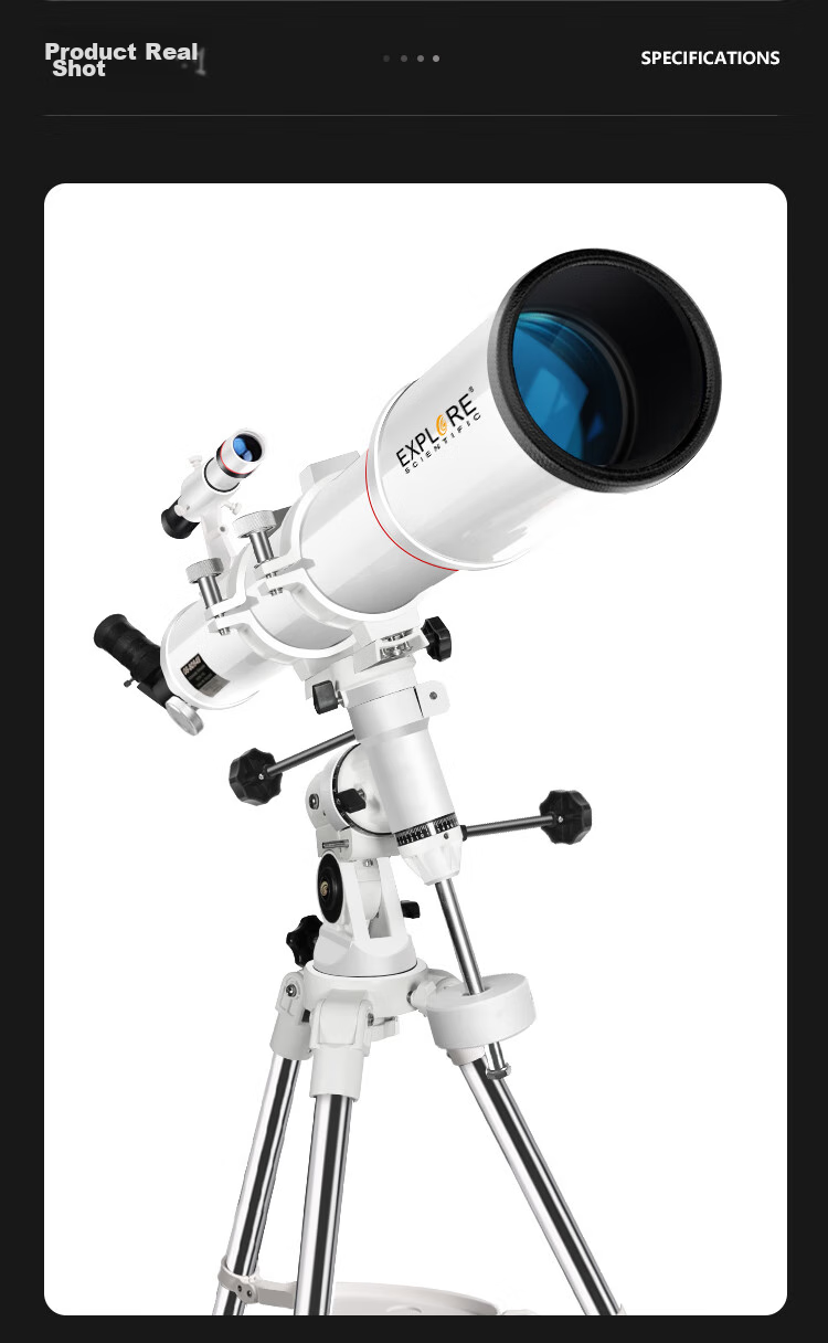EXPLORE SCIENTIFIC Astronomical Telescope 90EQ3 High-Definition High-Magnification Large-Aperture Professional-Grade Stargazing Student Science Education Gift 26