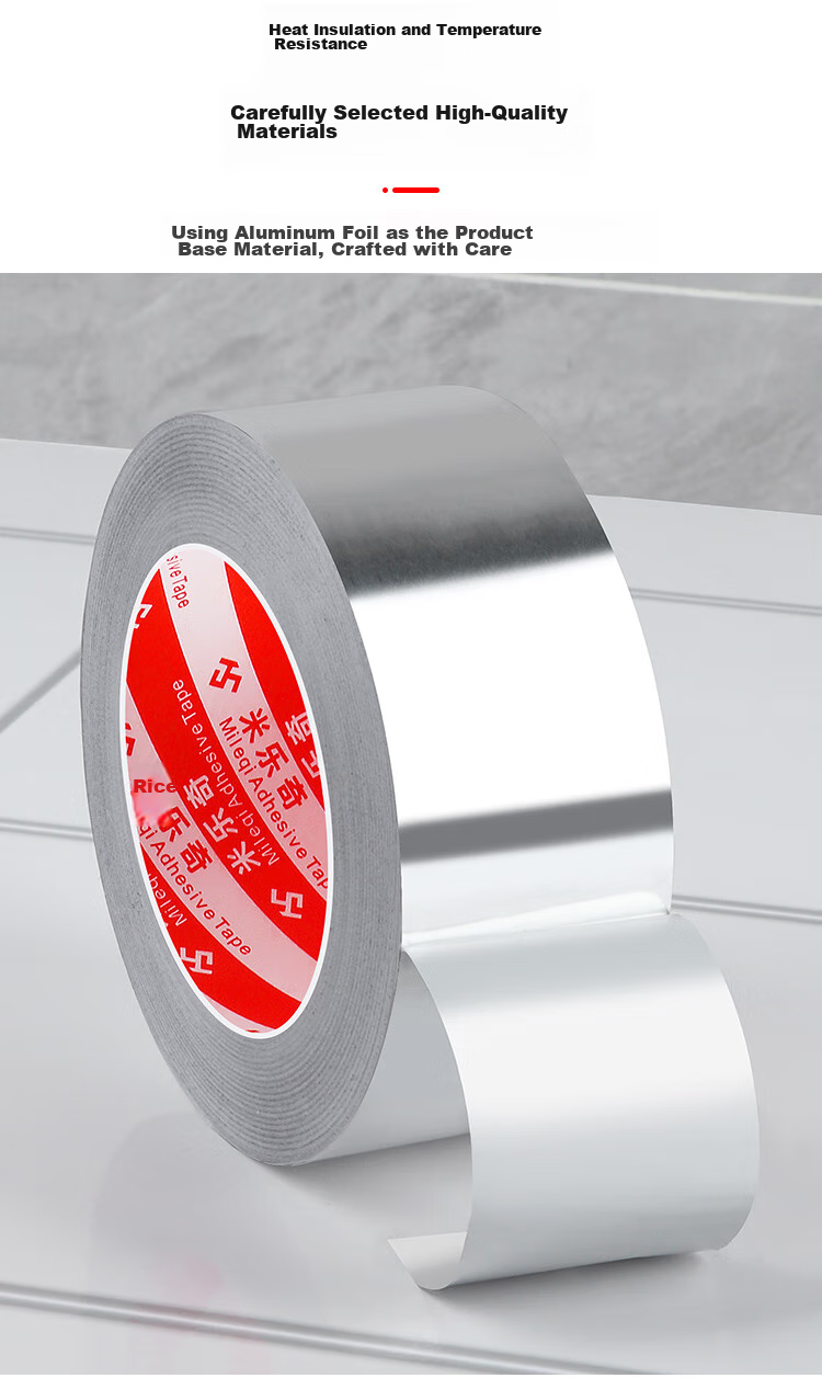Mileqi Aluminum Foil Tape, Heat-Resistant, Thickened Tin Foil Paper, Kitchen Waterproof And Oil-Proof Self-Adhesive Tape, for Range Hood Exhaust Pipe And Air Conditioning Duct Wrapping, Sealing And Insulation, 10 Cm Wide 4
