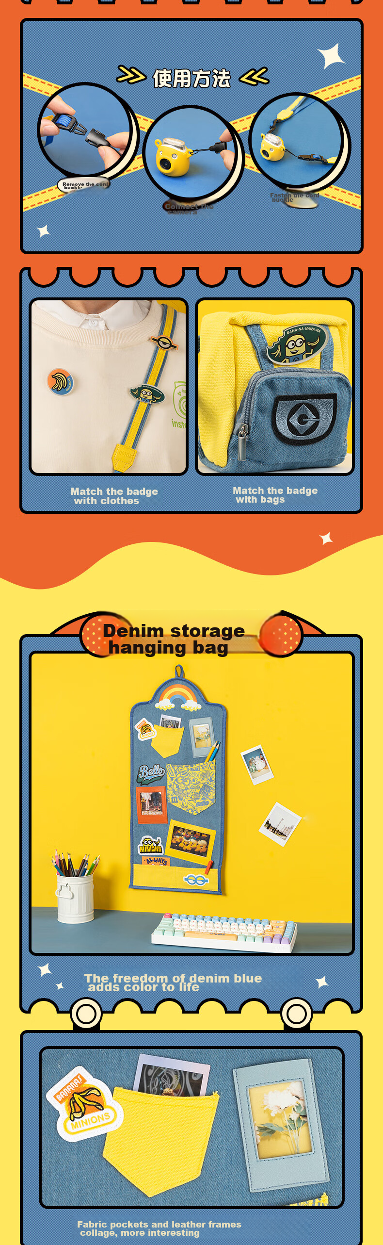 INSTAX Fuji INSTAX Pal Minions Accessory Box, Cute Big-Eyed Cowgirl 3