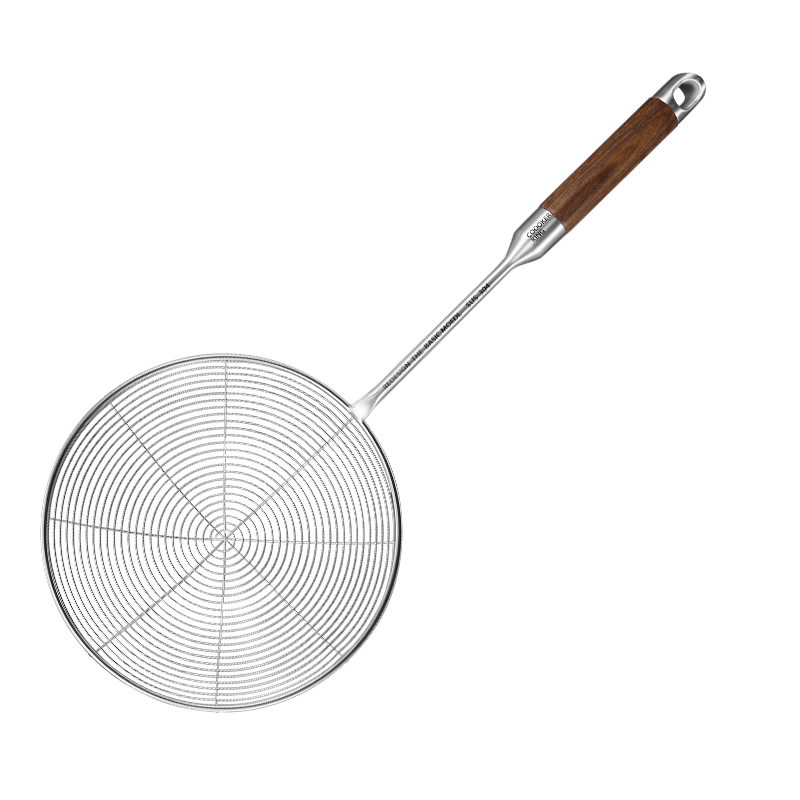 COOKER KING 304 Stainless Steel Strainer, Slotted Spoon, Skimmer, Hot Pot Ladle, Frying Spoon, Skimmer, Heat-Resistant Handle, Small Size